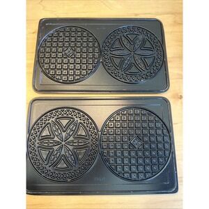 Pizzelle Cookie Form Plates Villaware‎ Prego Model 3600-NS Waffle Accessory